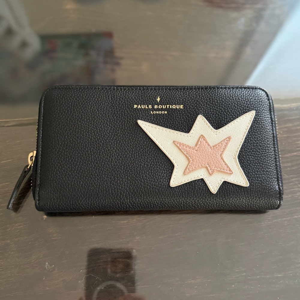 Paul’s Boutique London black leather wallet